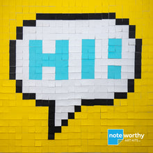 Load image into Gallery viewer, Hi chat bubble Sticky Note wall mural