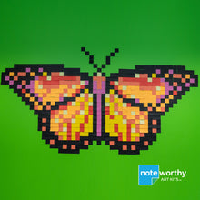 Load image into Gallery viewer, Post it note artwork butterfly pixel art