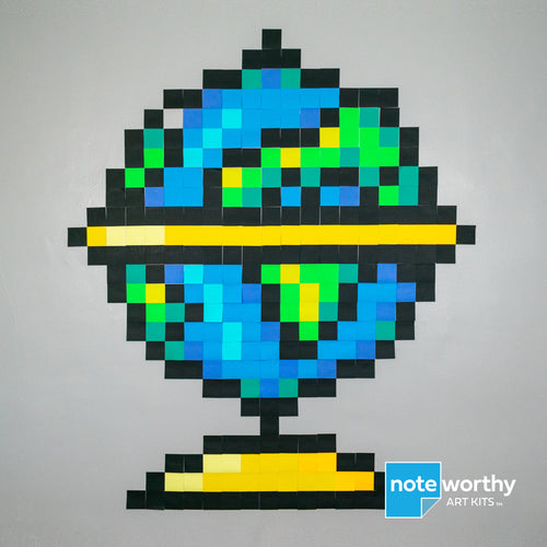 World Globe Sticky Note Art Kit