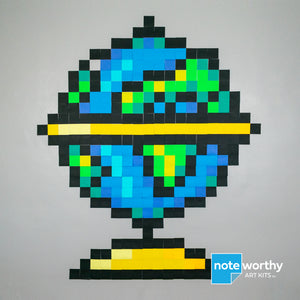 World Globe Sticky Note Art Kit