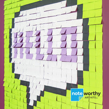 Load image into Gallery viewer, hello chat bubble pixel art sticky note artwork