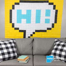 Load image into Gallery viewer, pixel art chat bubble hi post it note wall art