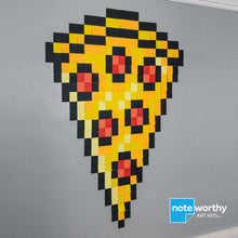 Load image into Gallery viewer, Post it note design of pizza slice pixel art