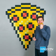Load image into Gallery viewer, Pixel art Post it note artwork of pizza slice