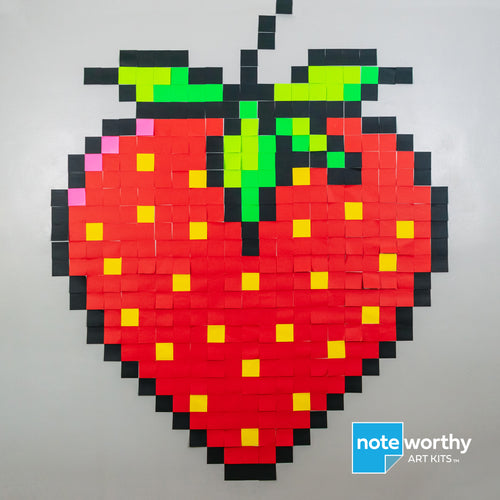 Strawberry pixel art kit