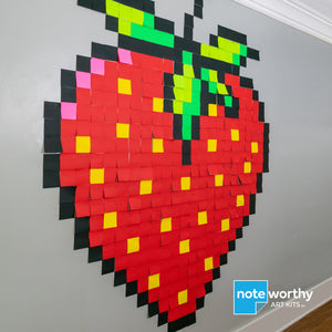 Strawberry pixel art kit