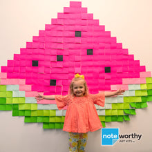 Load image into Gallery viewer, Post it note artwork pixel art watermelon design